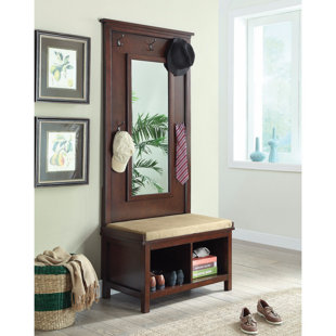 Go to store & view more images Red Barrel Studio Kalicki Hall Tree with Storage Bench and Mirror