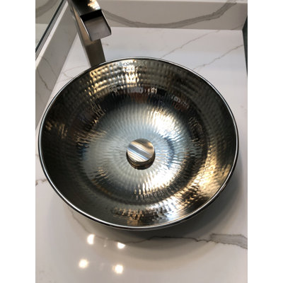 Bohr 14" Vessel Bathroom Sink in Nickel