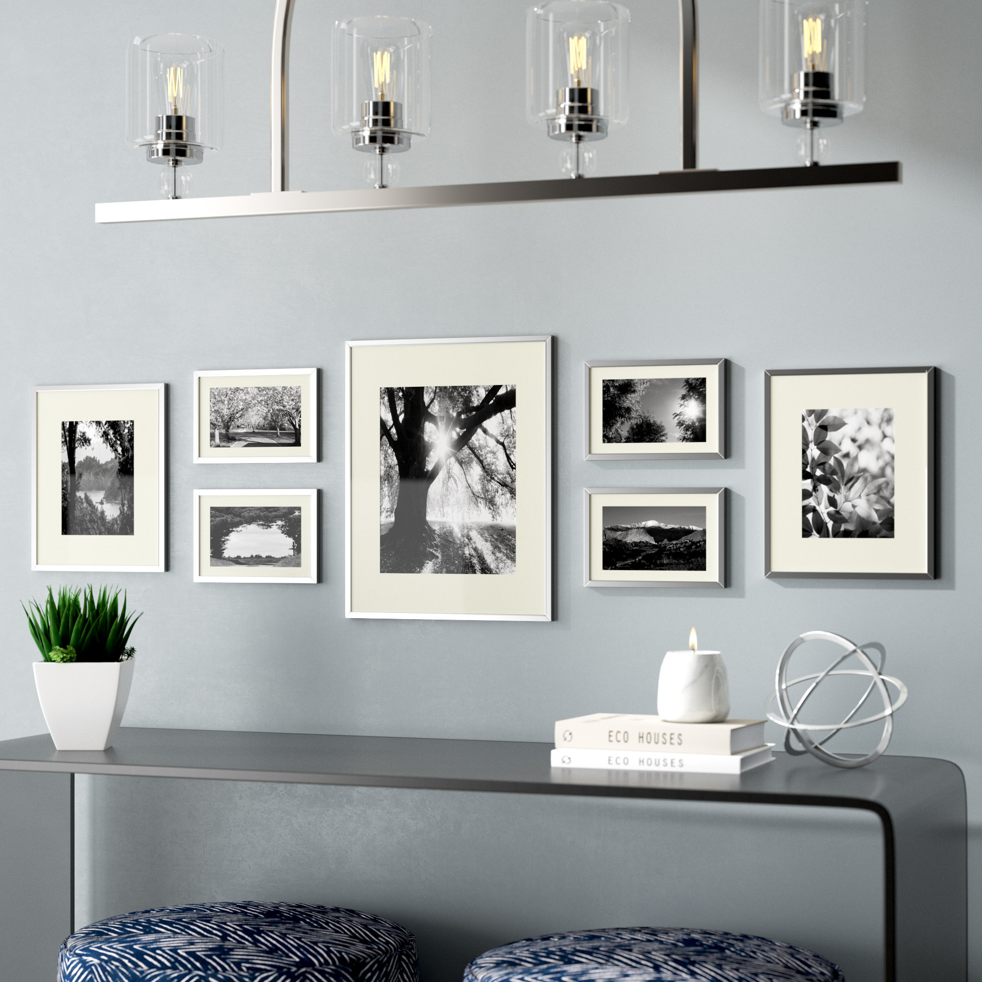 7 Piece Alisson Gallery Wall Aluminum Picture Frame Set 7 Piece Alisson Gallery Wall Aluminum Picture Frame Set