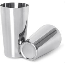 304 Stainless Steel Boston Shaker 2-Piece Set Unweighted & 28oz 5 18oz with Different Finish Surface