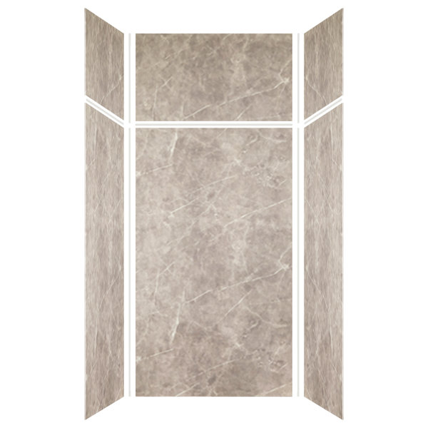 Transolid Expressions 96 X 42 X 36 Six Panel Shower Wall With
