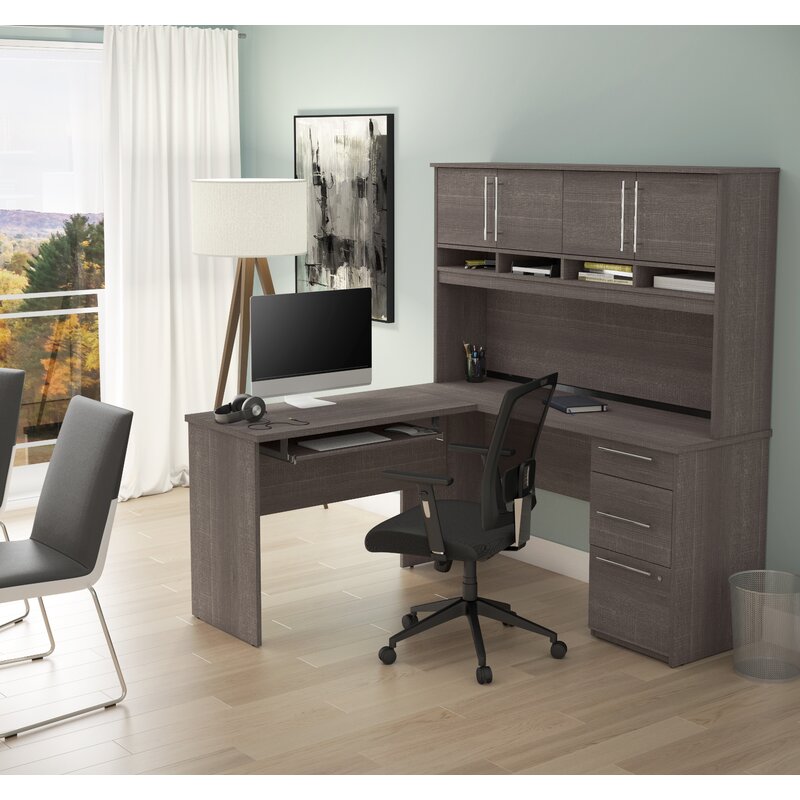 Symple Stuff Altha Plus L Shaped Computer Desk With Hutch