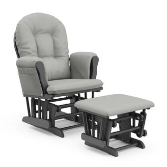 northcrest andrew fabric glider rocker recliner with ottoman