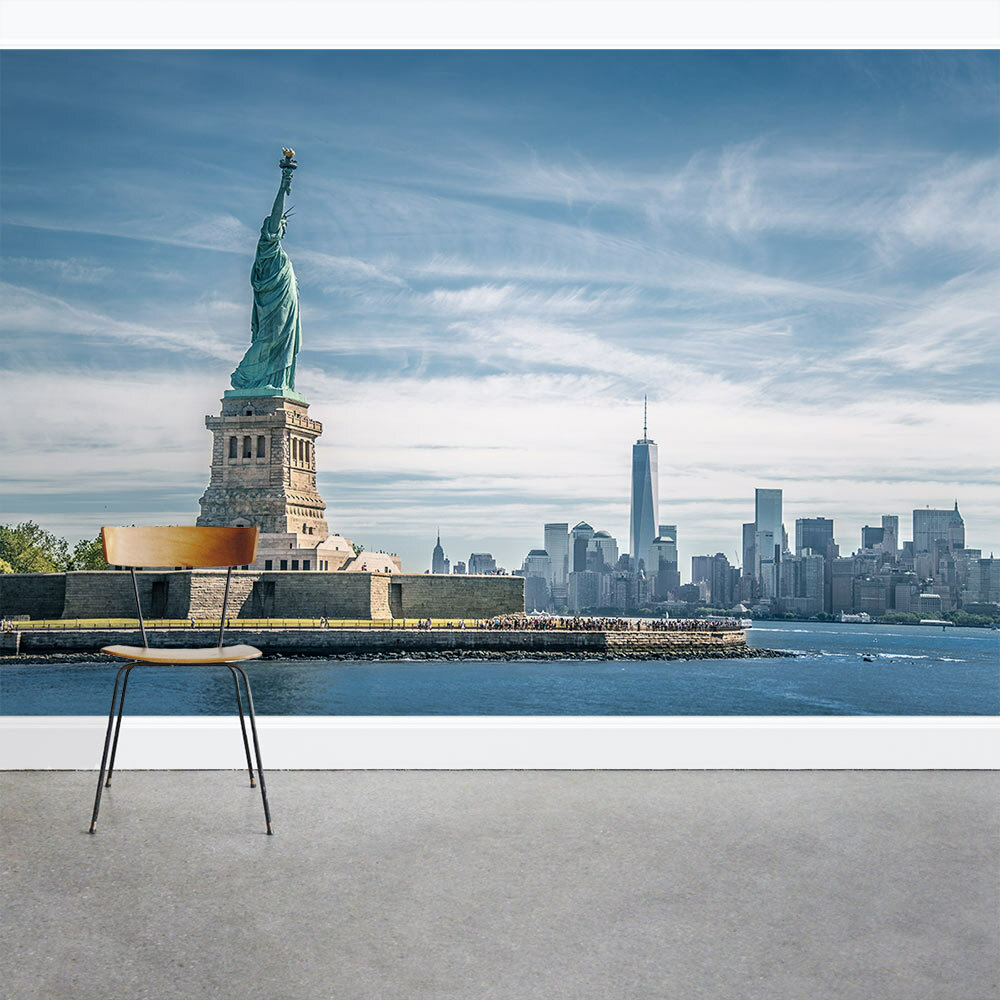 Wallums Wall Decor Statue Of Liberty 8 X 144 3 Piece Wall Mural Wayfair 4474