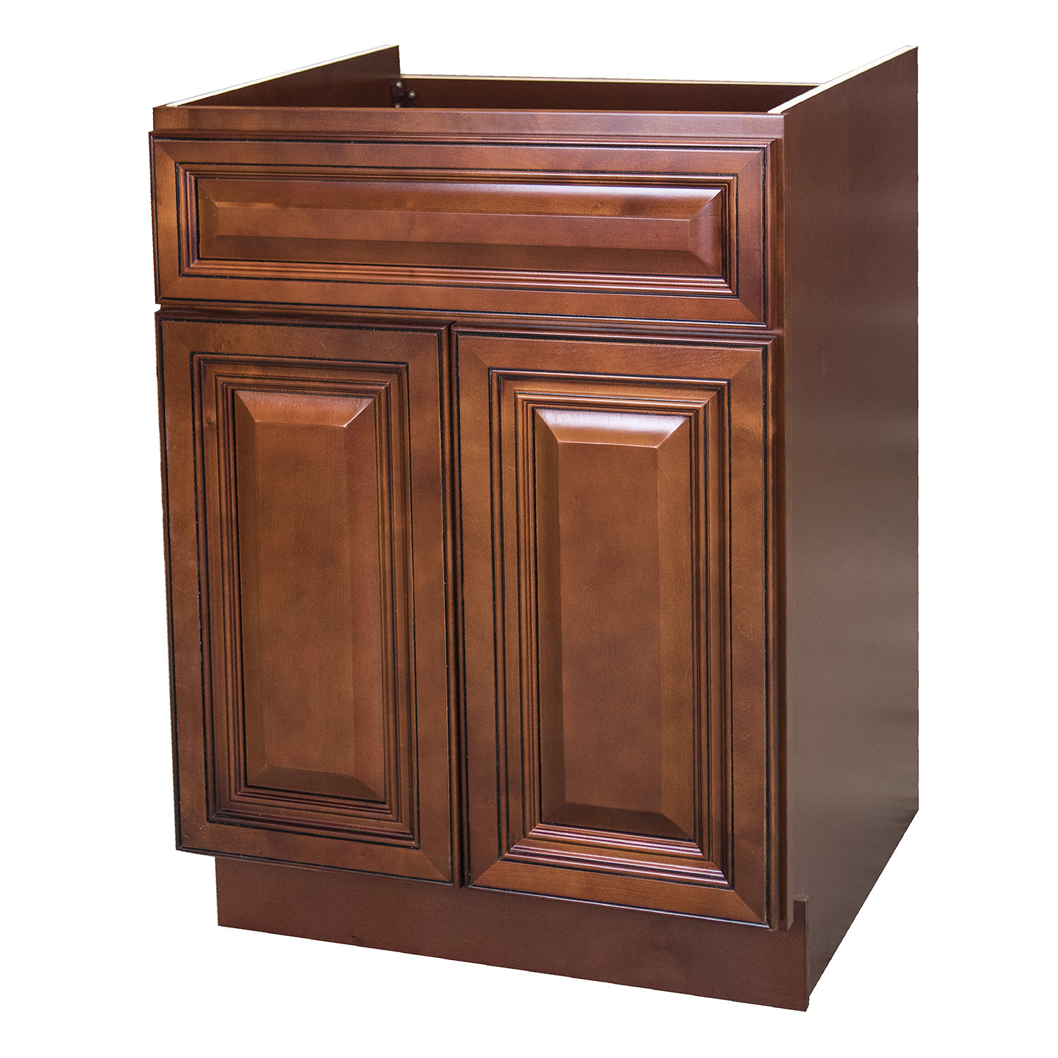 Charlton Home Ifan 24 Single Bathroom Vanity Base Only In Cherry Wayfair