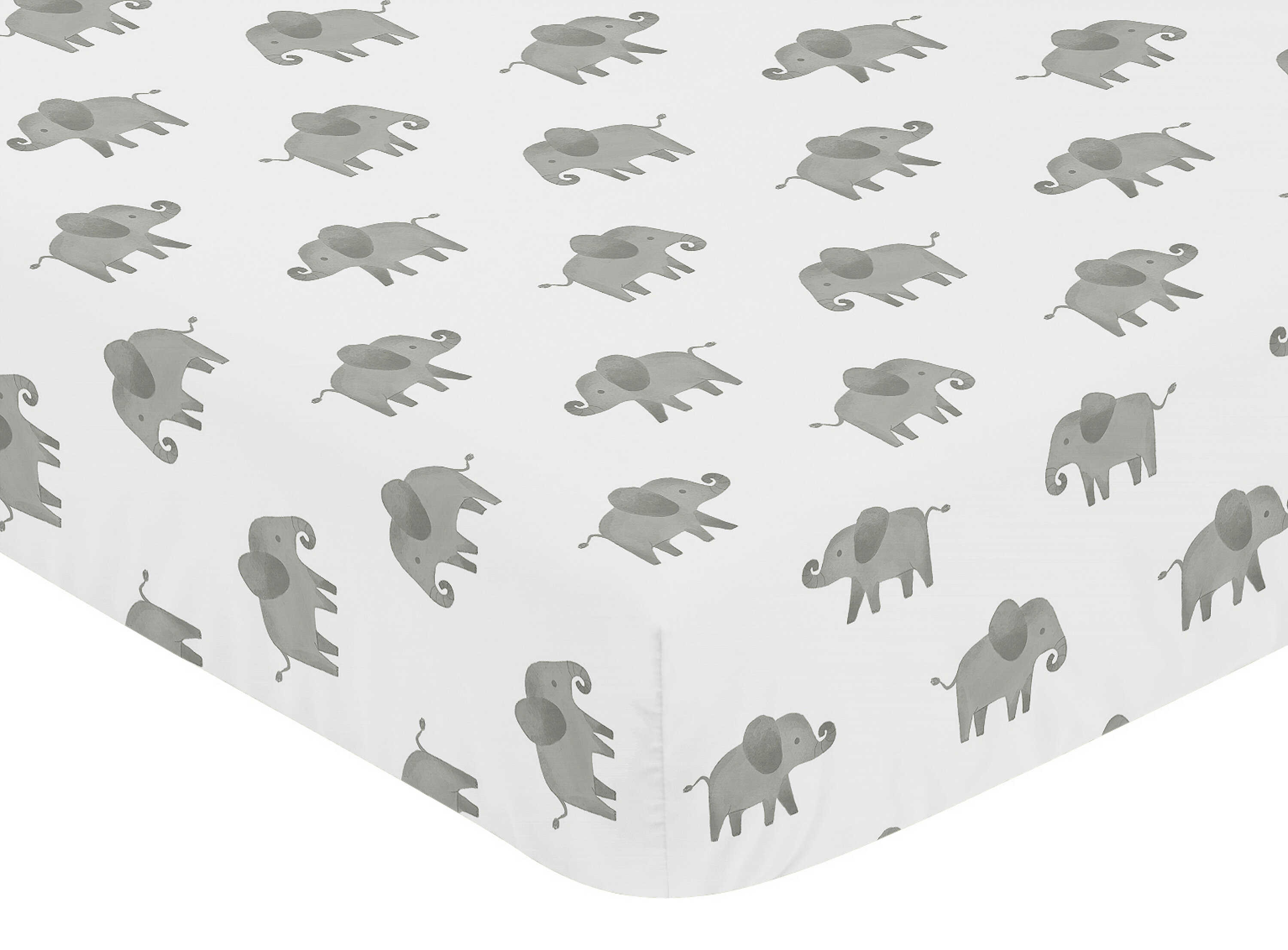 elephant fitted crib sheet