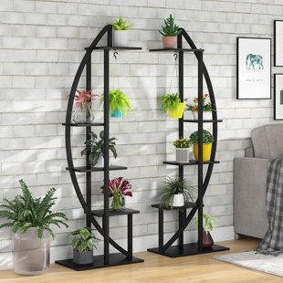 Plant Stand for Indoor Plants 1pcs 14 Inch Height Elegantly Iron Flower Stand for Decor Plant Corner Durable Black Modern Metal Plant Stand Plant Display Potted Rack for Home Garden Display Greenery 