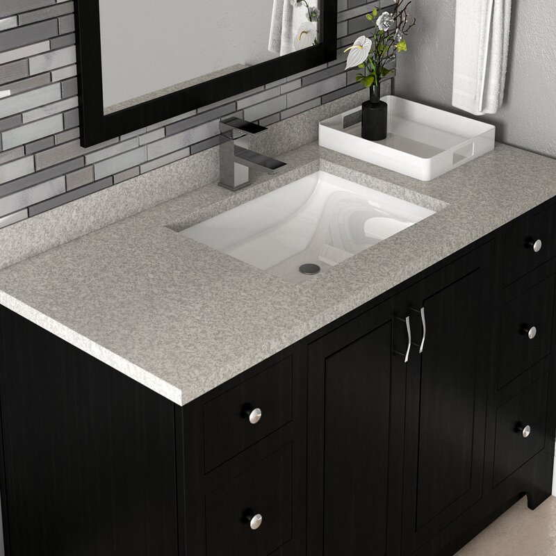 Design House 37 In W Cultured Marble Vanity Top In Moonscape Grey