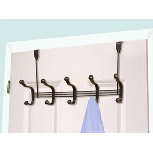 5 Hook over the Door Coat Rack