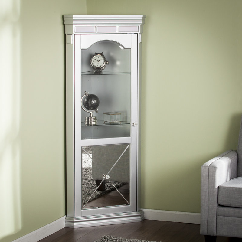 Willa Arlo Interiors Adriana Lighted Corner Curio Cabinet