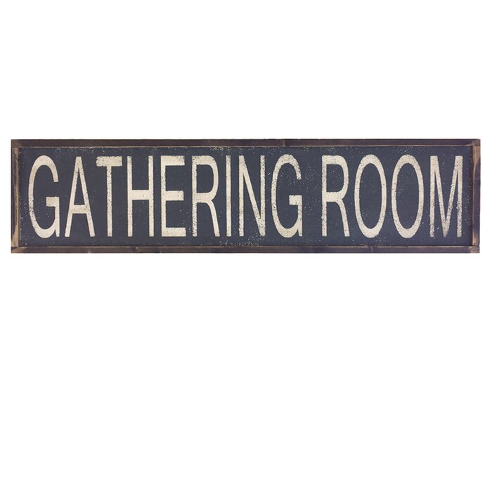 Gathering Room Framed Textual Art On Wood