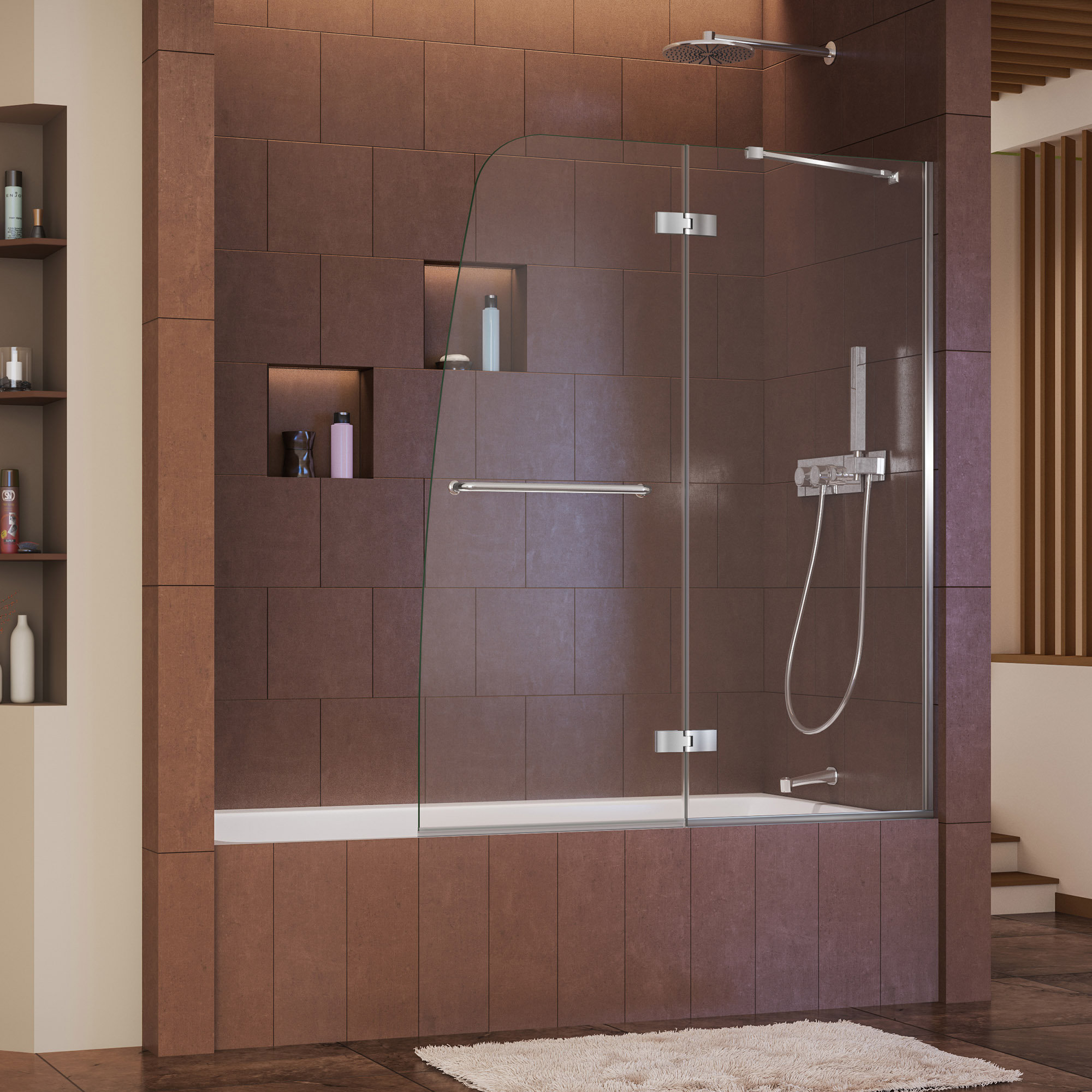 Dreamline Aqua Ultra 48 X 58 Hinged Frameless Tub Door Reviews Dreamline Aqua Ultra 48 X 58 Hinged Frameless Tub Door Reviews Wayfair