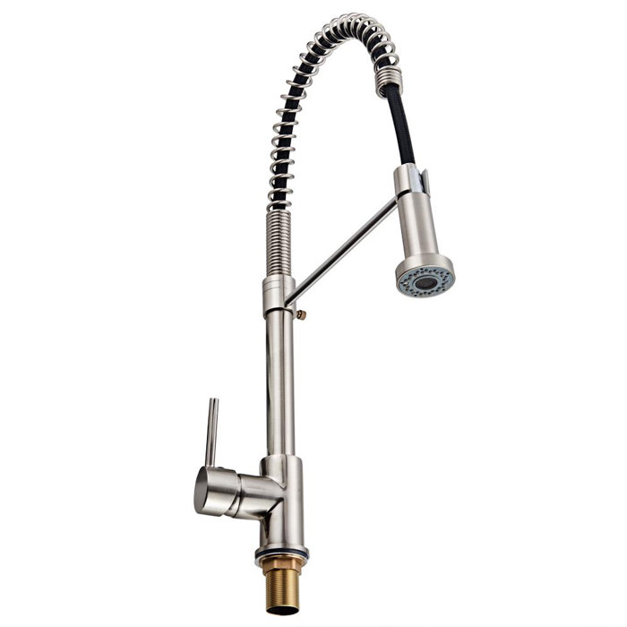 Ktaxon Pull Down Single Handle Kitchen Faucet With Side Spray