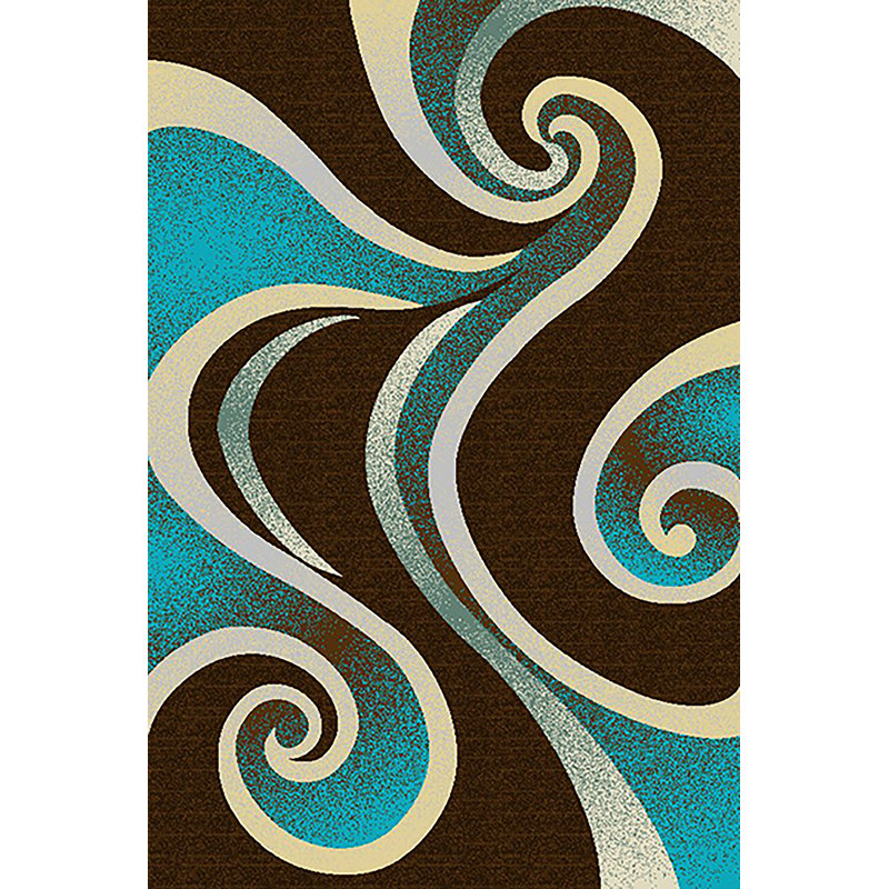 Ivy Bronx Mccampbell Abstract Brown Turquoise Area Rug Reviews Wayfair
