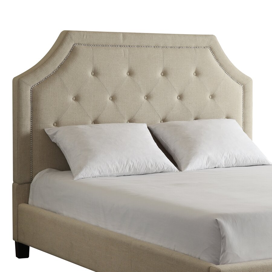 Isolde Arched Bridge Top Upholstery Wingback Headboard