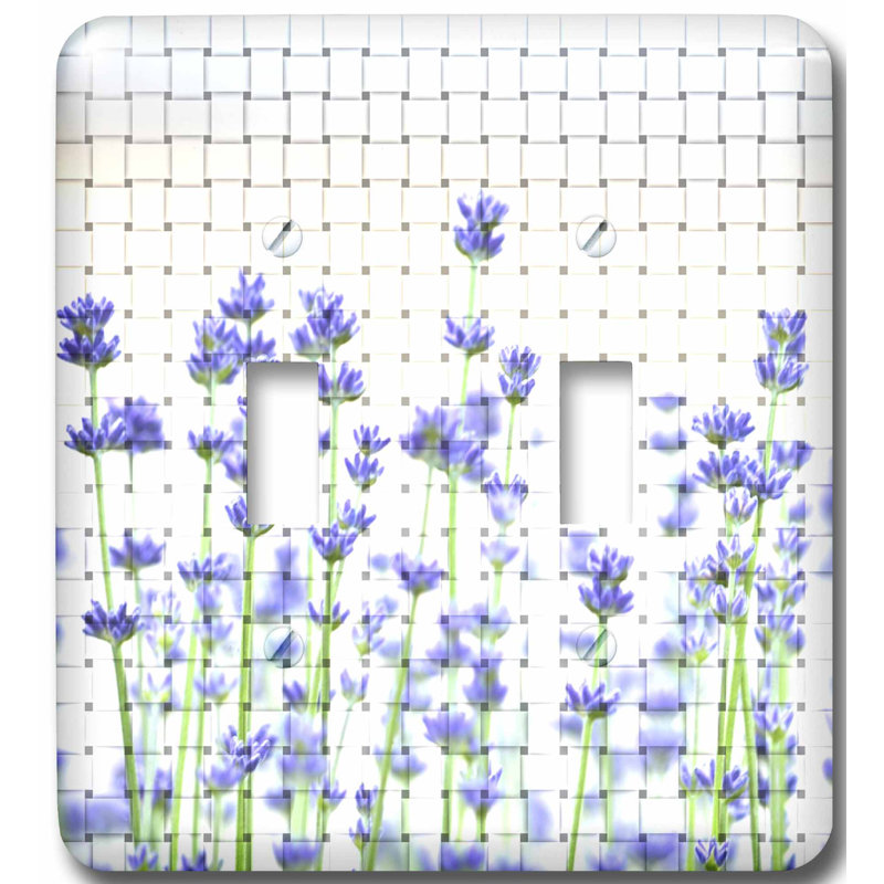 Double Toggle Lavender Switch Plate Art Plates