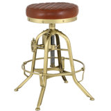 Amora Leather Adjustable Height Bar Stool by Mercer41