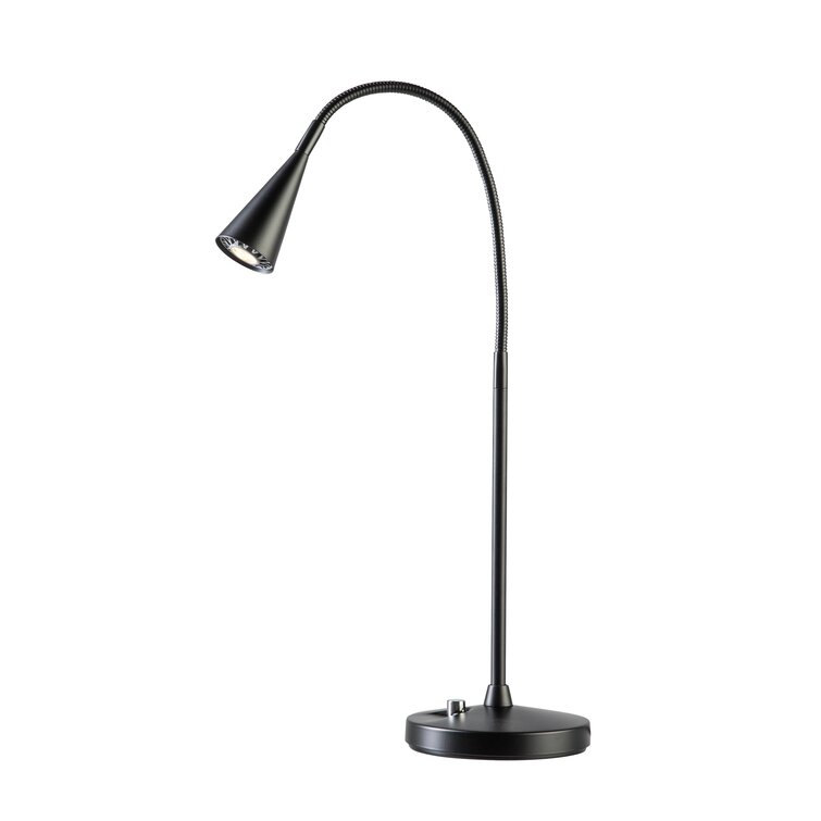 black arched table lamp