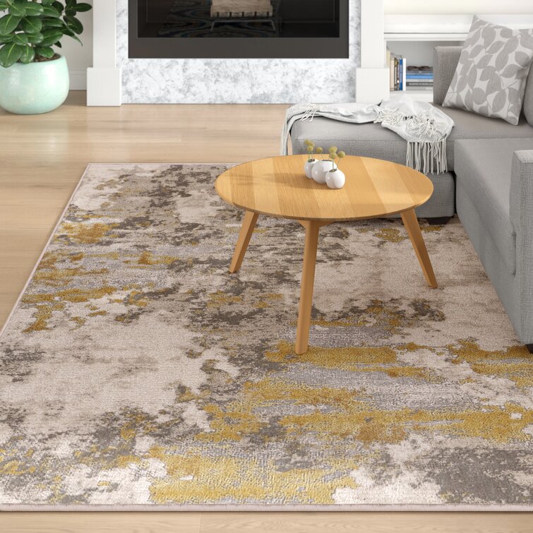 NEW DESIGN Quality Ochre Yellow Mustard Silver Grey Large Rug Living Room Rugs 