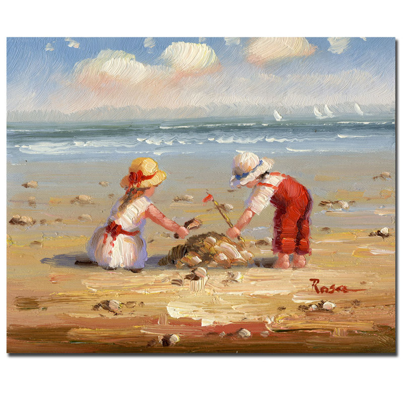 Trademark Art At The Beach Iv Painting Print On Canvas Reviews