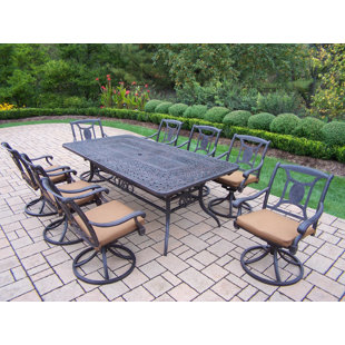 Go to store & view more images Victoria 9 Piece Dining Set with Cushions by Oakland Living