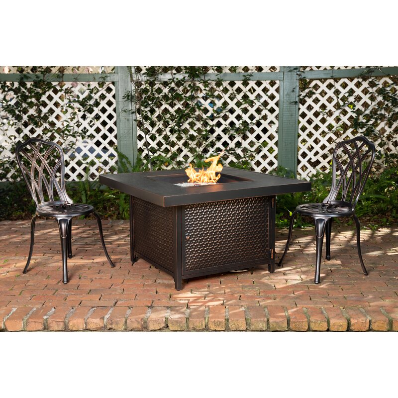 Ebern Designs Livi Aluminum Propane Fire Pit Table Reviews Wayfair