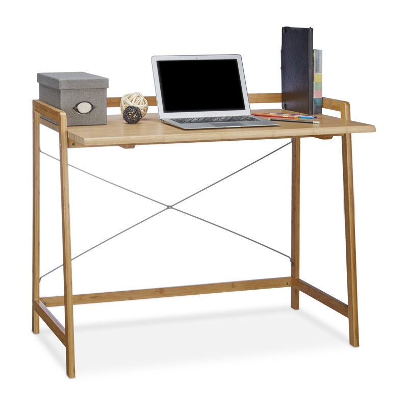 Relaxdays Bamboo Computer Desk Reviews Wayfair Co Uk Bamboo Computer Desk