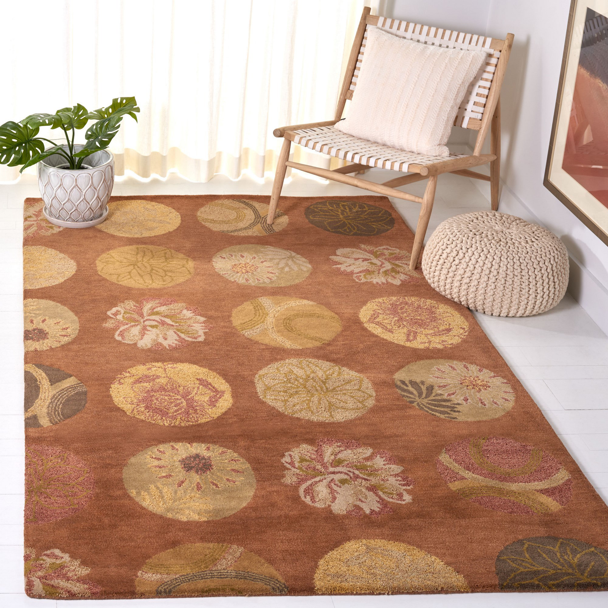 Corrigan Studio Charbonneau Hand Tufted Wool Brown Area Rug Wayfair