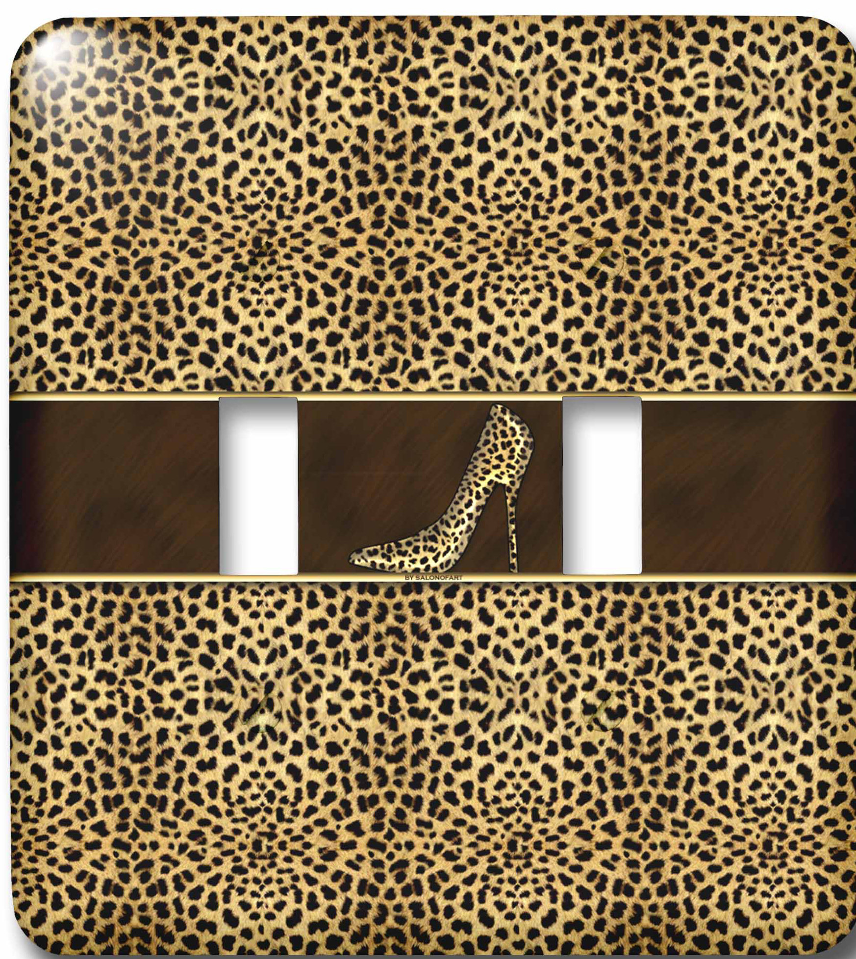 3drose Cheetah Print Wild Woman Stiletto Pump And Bling 2 Gang Toggle Light Switch Wall Plate Wayfair