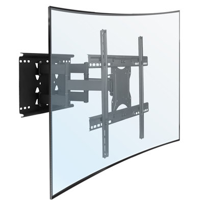 mount-it full motion large tv wall mount w/ extension for 37" - 80" flat or curved large screen tvs