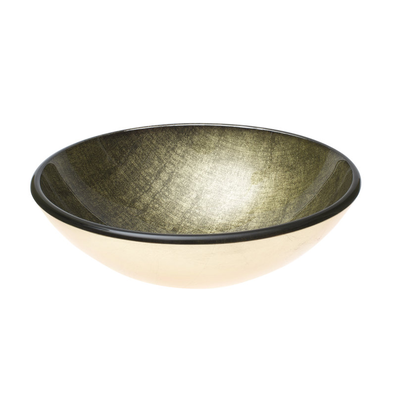 G0477 Ives Glass Circular Vessel Bathroom Sink