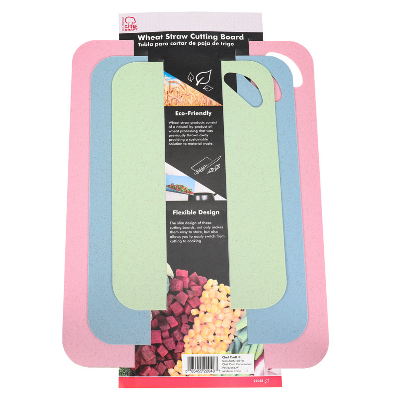 Chef Craft 3 Piece Wheat Straw Cutting Board Set Reviews Wayfair