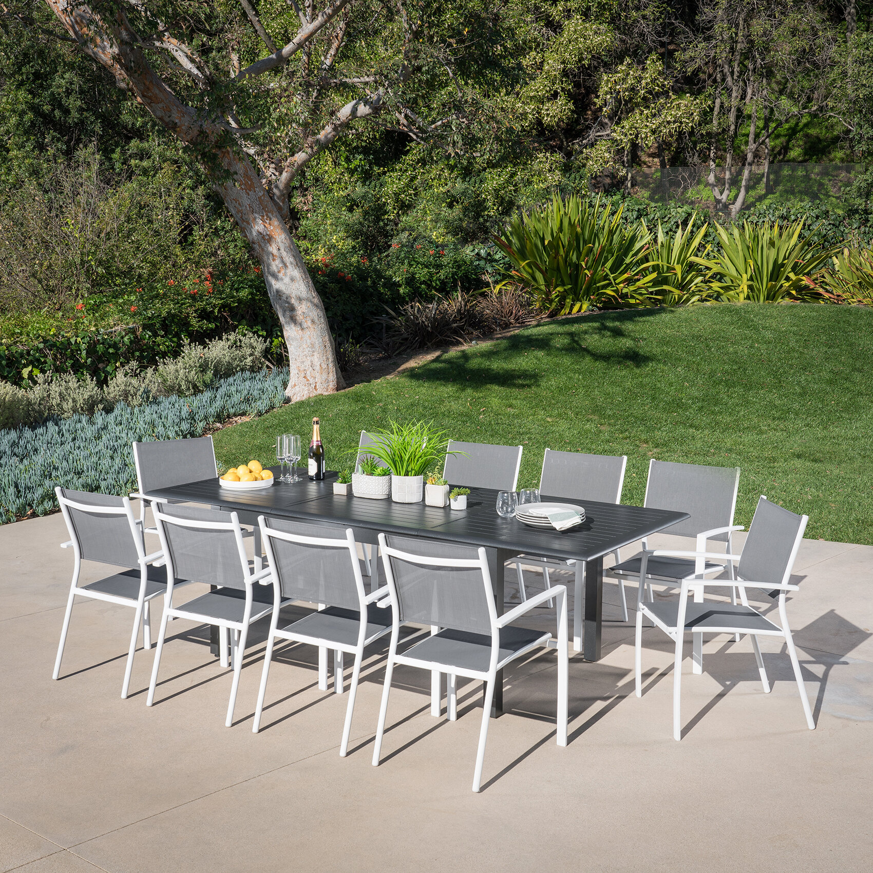 wayfair foldable outdoor table set