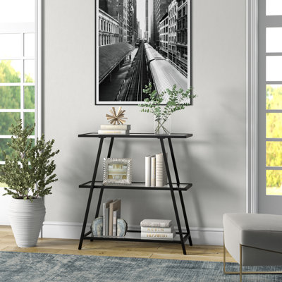 Yair 36" H x 34" W Steel Etagere Bookcase