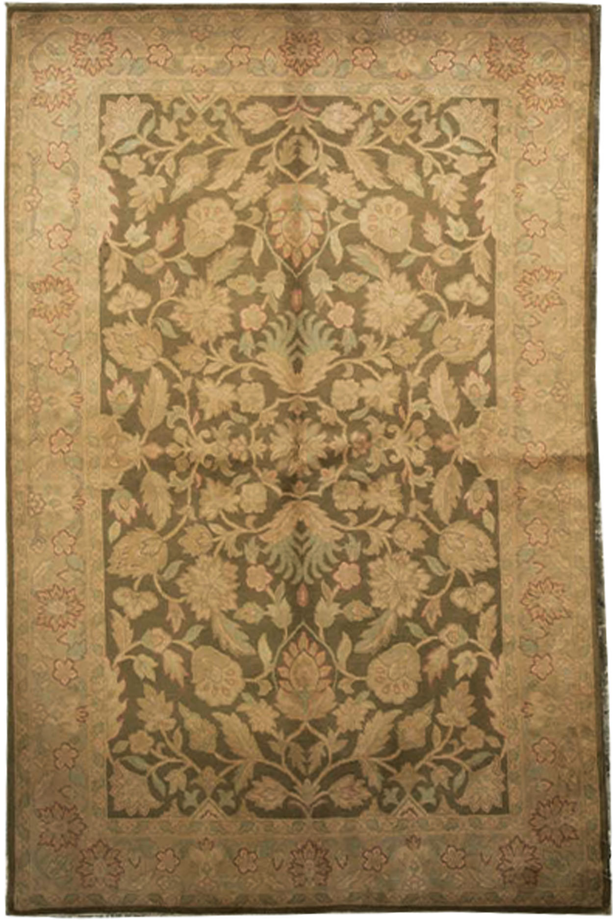 Bokara Rug Co Inc Savonnerie Oriental Hand Knotted Wool Brown Area Rug Wayfair