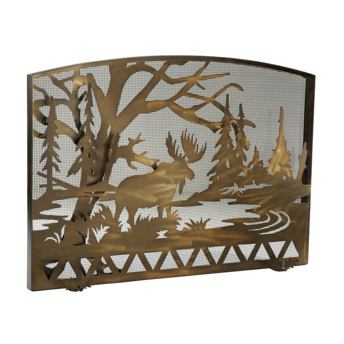 Meyda Tiffany Moose Creek Single Panel Fireplace Screen Wayfair
