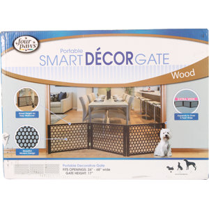 Decor Portable Wood Dog Gate