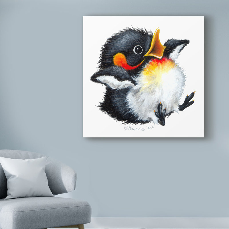 Winston Porter Let It Snow Penguin Acrylic Painting Print On