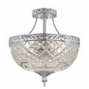 Aureolin 3-Light Semi-Flush Mount