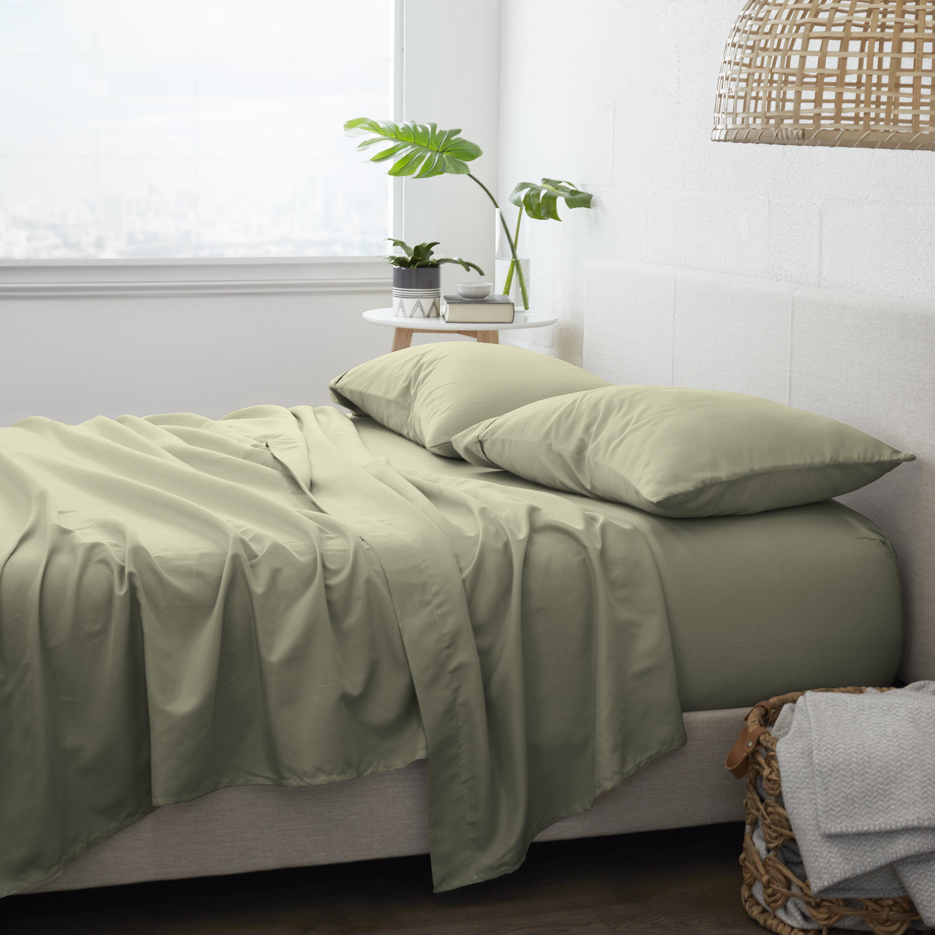 Chakra Classic Bamboo Cotton Flat Sheet Twin Queen King Size Bedding 