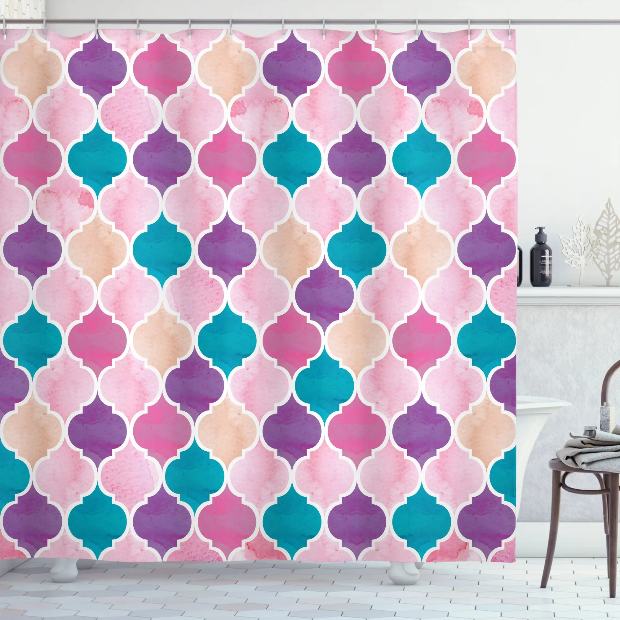 Ambesonne Modern Damask Print Single Shower Curtain Wayfair