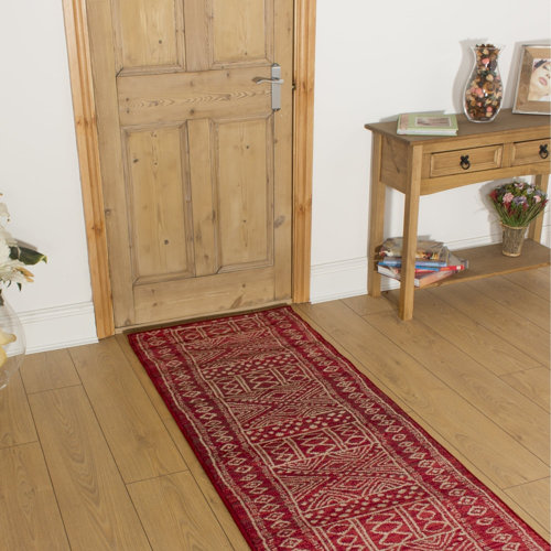 Bader Tufted Red Indoor/Outdoor Rug ClassicLiving Rug Size: Runner 80 x 570cm