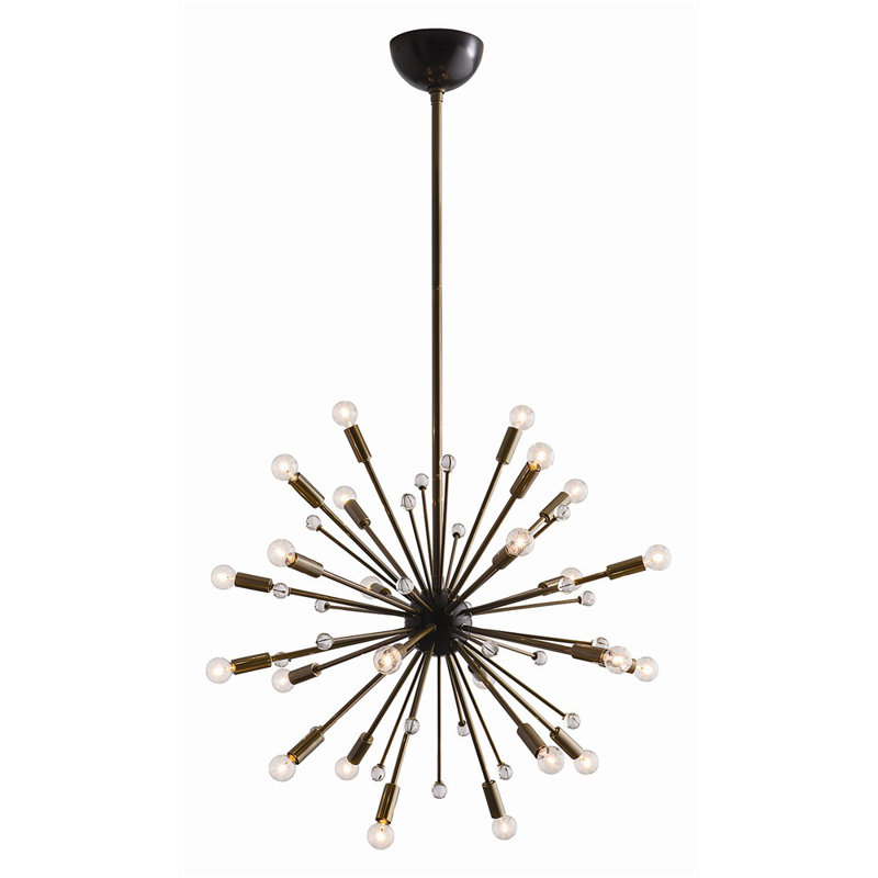 black and gold sputnik chandelier