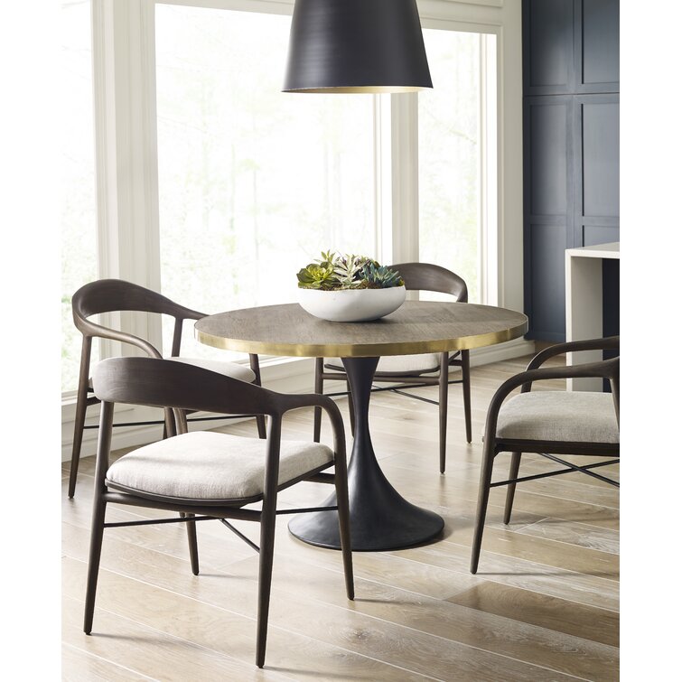 aero wood round dining table