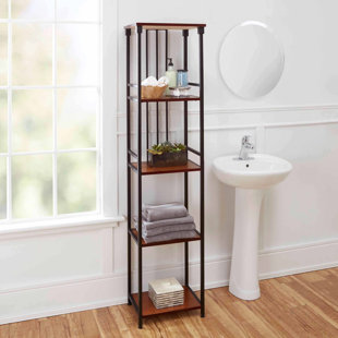 Free Standing Bathroom Shelving You Ll Love Wayfair Save