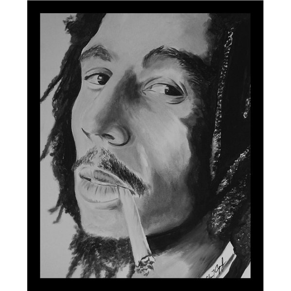 Marley Be Happy' Framed Acrylic Painting Print