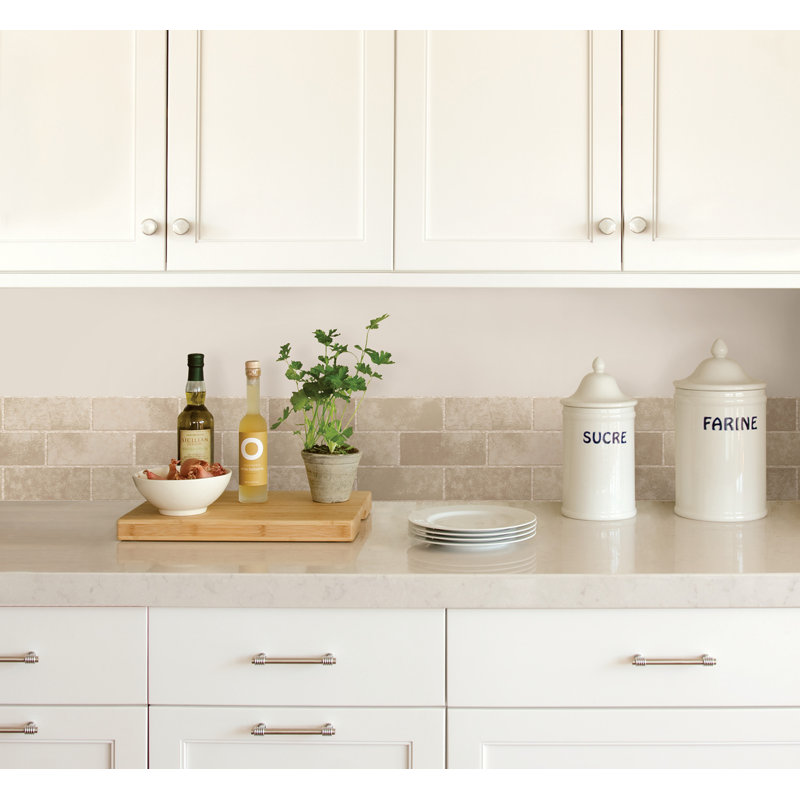 Wallpops 16 3 X 5 9 Stone Tile Peel And Stick Border Wallpaper