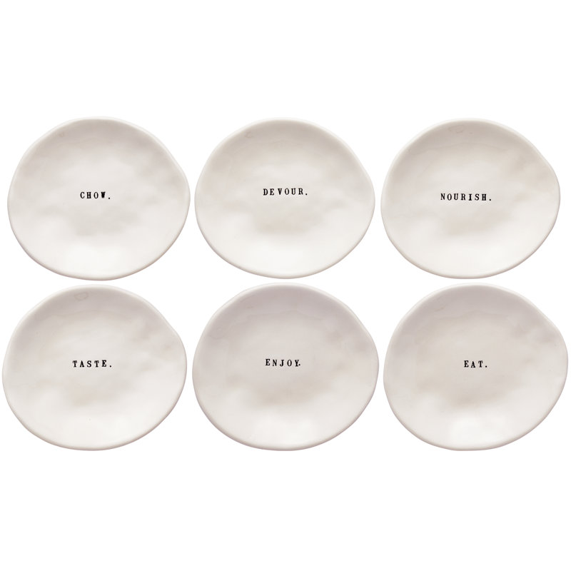 Rae Dunn Eating Dishes 6 Piece Platter Set