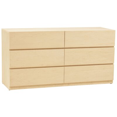Langelier 6 Drawer Double Dresser Latitude Run Wood Veneer Maple