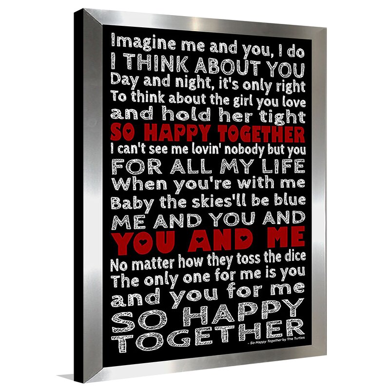 Pictureperfectinternational So Happy Together Framed Textual Art Wayfair